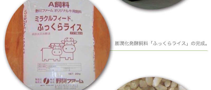 膨潤化発酵飼料「ふっくらライス」の完成です。